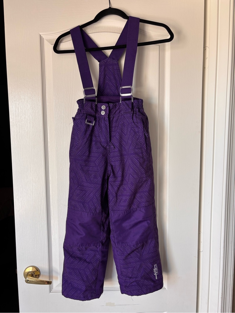 32 degrees Weatherproof Kids Ski Snow Bib Pants Purple XS 5/6